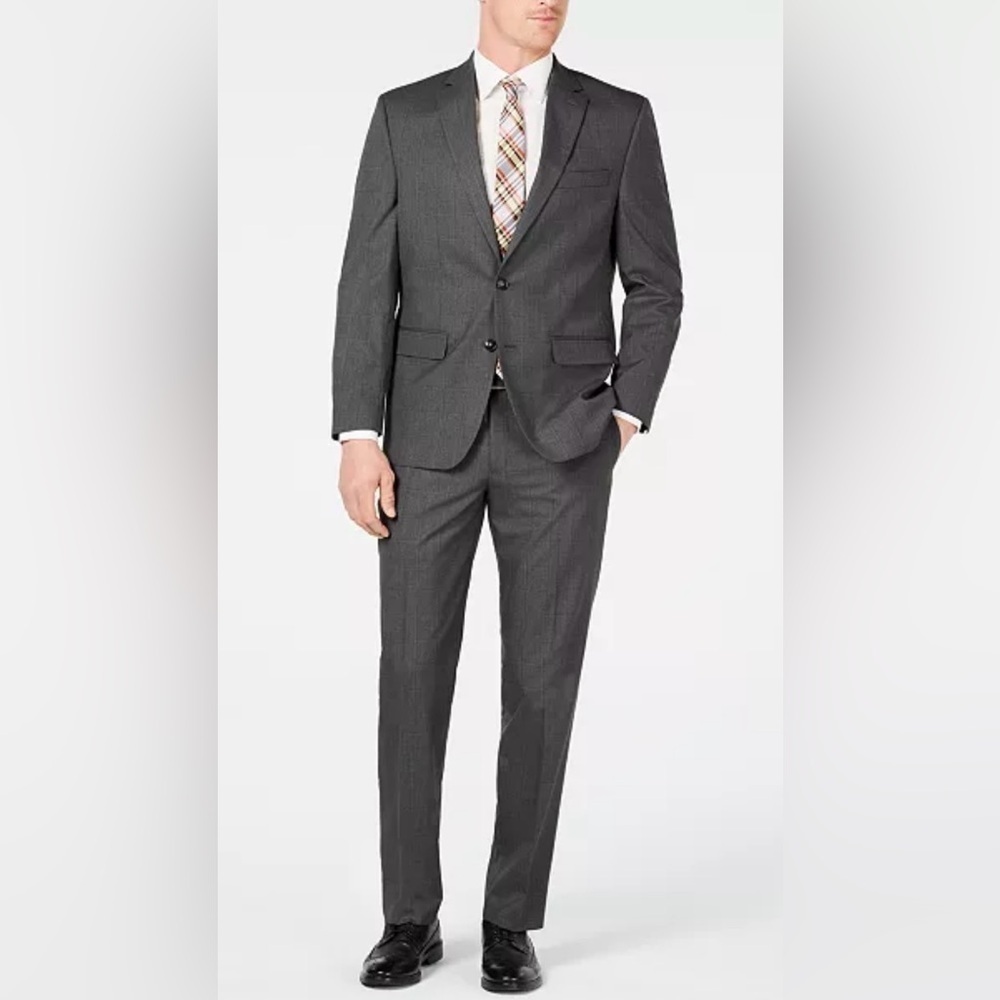New Club Room Men's Classic-Fit Stretch Suit Blazer Jacket Size 42 L Brown - Picture 1 of 16